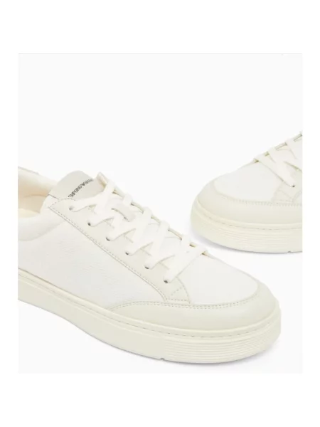 Sneakersy Emporio Armani skórzane białe