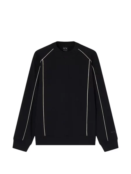 Pulover Armani Exchange cu decolteu rotund negru