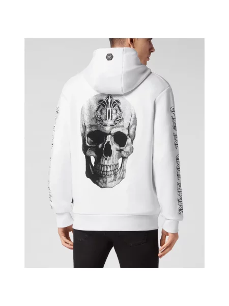 Bluza z kapturem Philipp Plein z kapturem biała