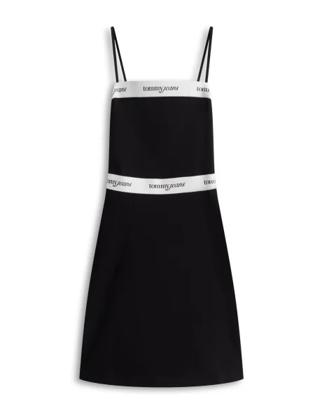 Tommy Jeans Rochie / alb negru