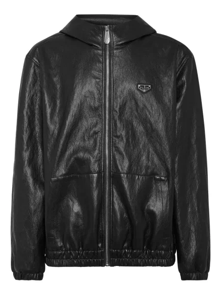 Geacă Philipp Plein cu glugă negru