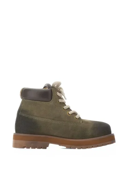 Botine Pdf din piele de căprioară verde
