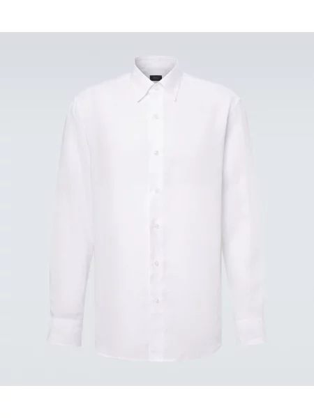 Cămașă Brioni de in alb