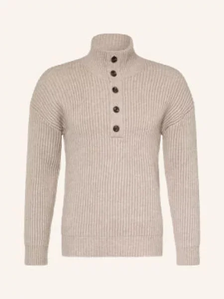 Reiss Sweter Typu Troyer Epping beige beżowy