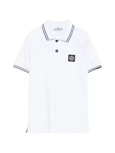 Koszulka polo dziecięca Stone Island biała