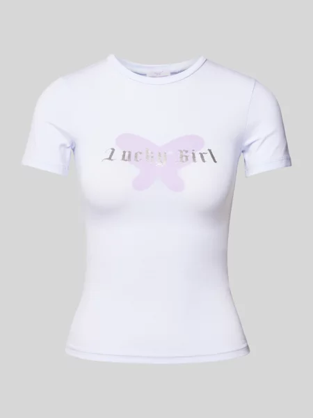 T-shirt z nadrukowanym motywem Felicious biała