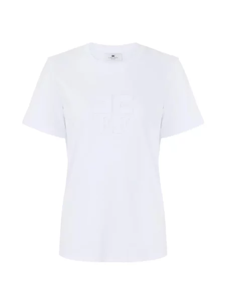 Tricou Elisabetta Franchi din jerseu alb