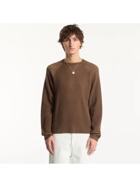 Pulover Dime Printed Rib Sweater Brown/Tan S maro