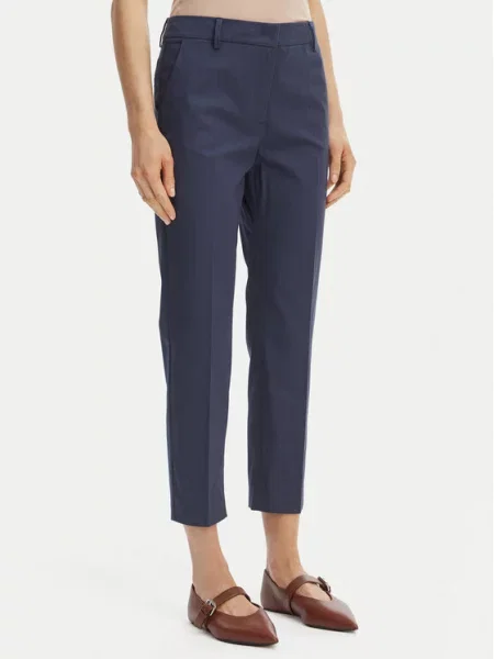 Weekend Max Mara Текстилни панталони Cecco Тъмносин