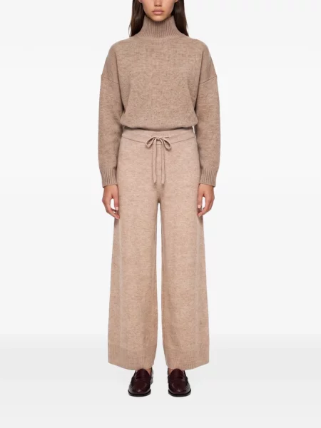 Pantaloni palazzo Weekend Max Mara tricotate cu cordon