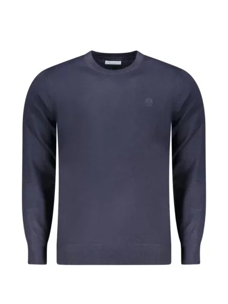 Pulover North Sails cu broderie cu decolteu rotund albastru