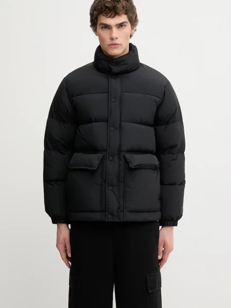 Péřová bunda Maison Kitsuné Quilted Puffer zimní oversize černá
