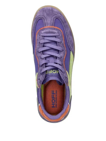 Sneakerși Hoff cu șireturi din piele de căprioară violet