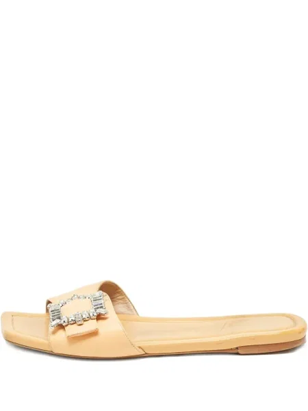 Кожени сандали Stuart Weitzman оранжево