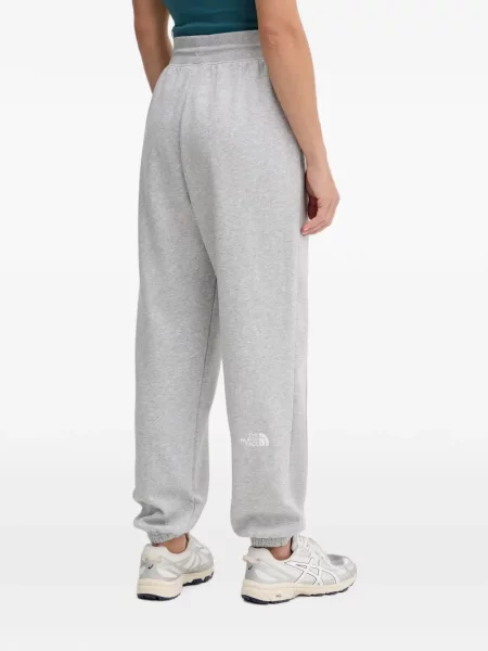 Pantaloni The North Face cu autograf cu cordon gri