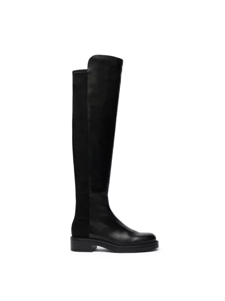 Muszkieterki Stuart Weitzman skórzane czarne