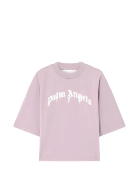 Tricou Palm Angels cu autograf violet