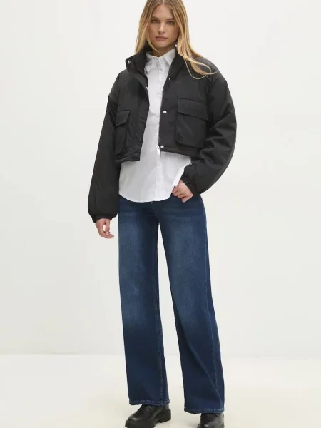 Куртка Answear Lab перехідна oversize чорний