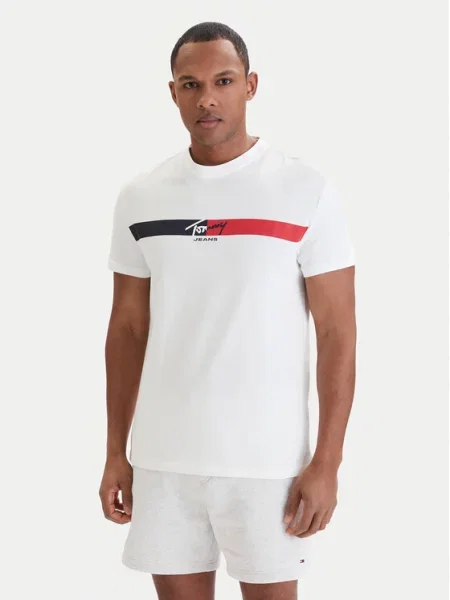 Тениска Tommy Hilfiger Jeans бяло