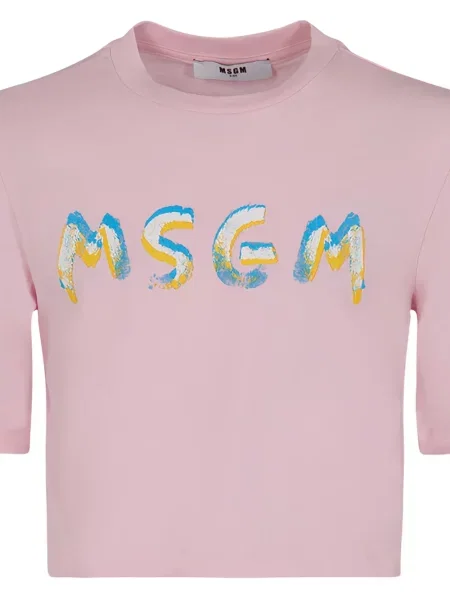 Koszulka dziecięca Msgm różowa