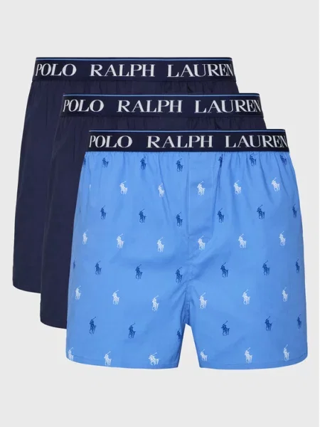 Bokserki Polo Ralph Lauren ze stretchu niebieskie