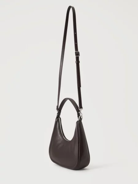 Calvin Klein Kabelka Bold Ck Small Crescent Bag Tmavo hnedá