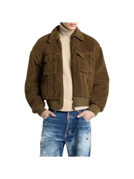 Kurtka Dsquared2 typu teddy brązowa