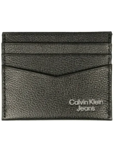 Bőr pénztárca Calvin Klein Jeans fekete