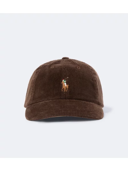 Șapcă Polo Ralph Lauren de catifea cord maro