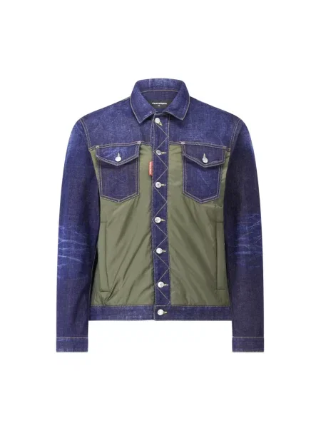 Kurtki Mężczyzna Wielobarwność L Denim Denim Sportowa Kurtka Dsquared2 granatowa