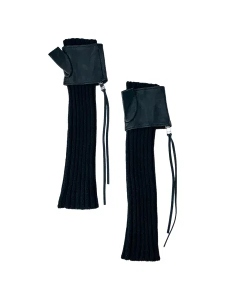 Mănuși Yohji Yamamoto din piele negru