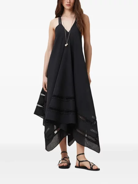 Rochie Allsaints din dantelă de costum negru