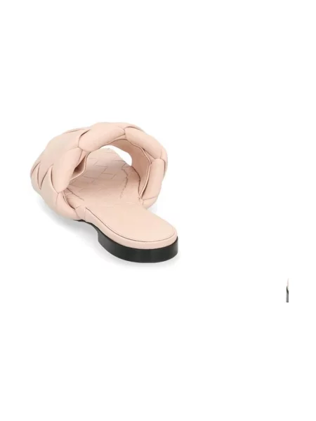 Klapki Bottega Veneta skórzane różowe