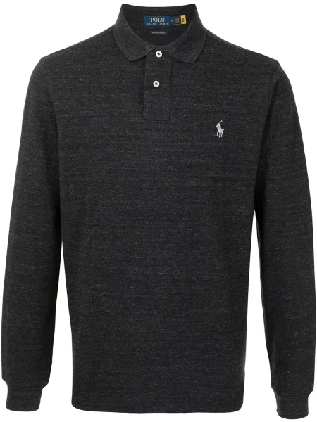 Siuvinėta polo marškinėliai Polo Ralph Lauren pilka