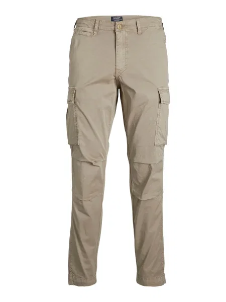 JACK & JONES Pantaloni cu TACE bej deschis alb