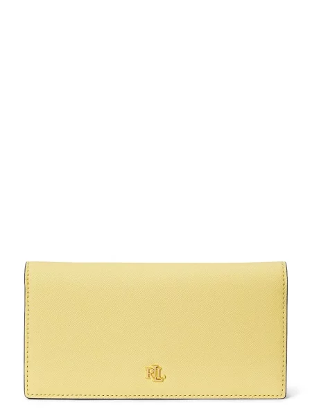 Lauren Ralph Lauren denarnica usnjena rumena