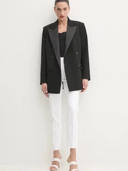 Піджак MAX&Co. двобортний однотонний чорний