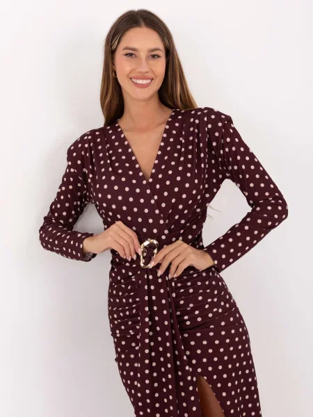 Rochie Italy Moda de costum bordo