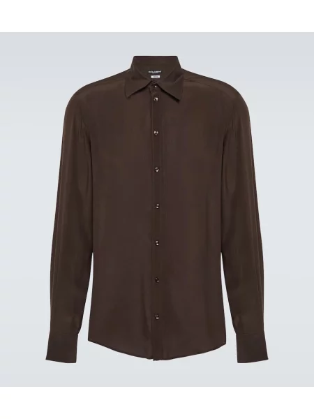 Svilena srajca Dolce&gabbana bordo