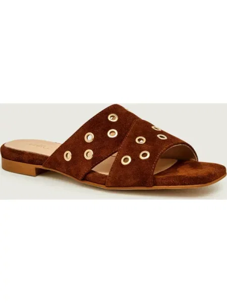 Marc Cain Șlapi | piele întoarsă maro