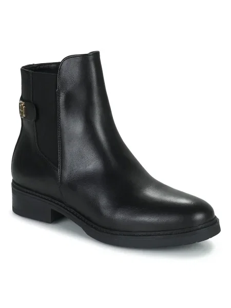 Botine Tommy Hilfiger din piele fără toc