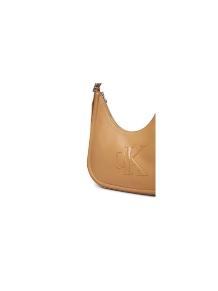 Calvin Klein Ročna torba Bold Ck Crescent bež