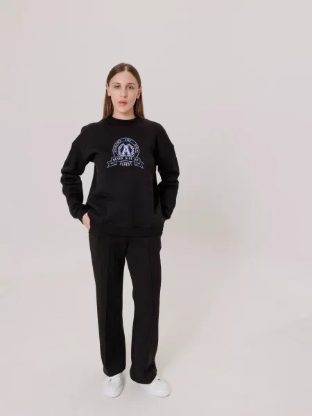 Світшот Alnest бавовна/еластан чорний