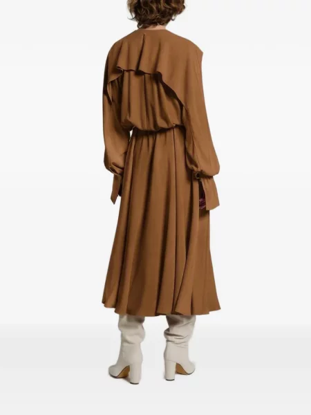 Gulerat rochie maxi Alberta Ferretti maro