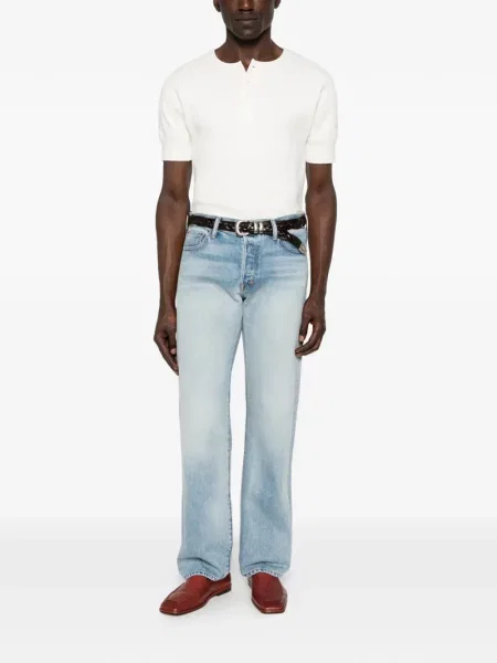 Blugi drepți Tom Ford albastru
