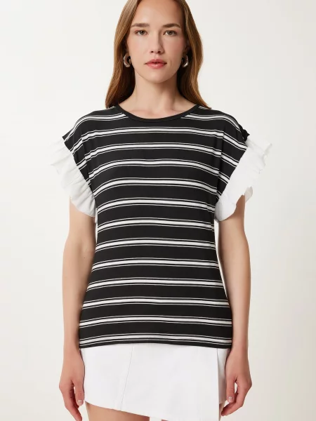 Happiness İstanbul Majica črna bela