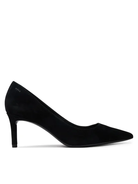 Pantofi cu toc Boss din piele negru