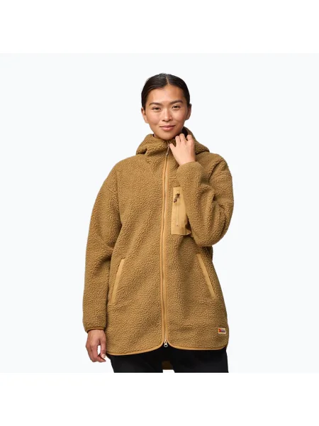 Флисовый длинный свитер Fjallraven коричневый