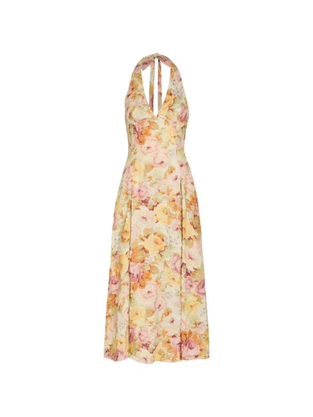 Sukienka midi Faithfull The Brand żółta