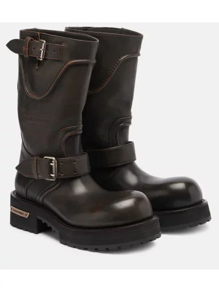 Botine Balenciaga din piele maro